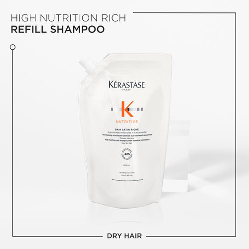 Nutritive Bain Satin Riche Refill Shampoo Pouch For Very Dry Hair - Kérastase | L'Oréal Partner Shop
