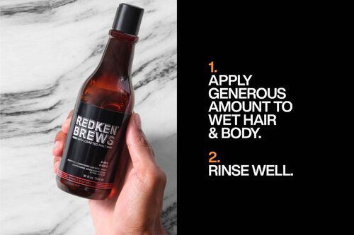 Brews 3-In-1 Shampoo, Conditioner And Body Wash - Redken Haircare | L'Or&eacute;al Partner Shop