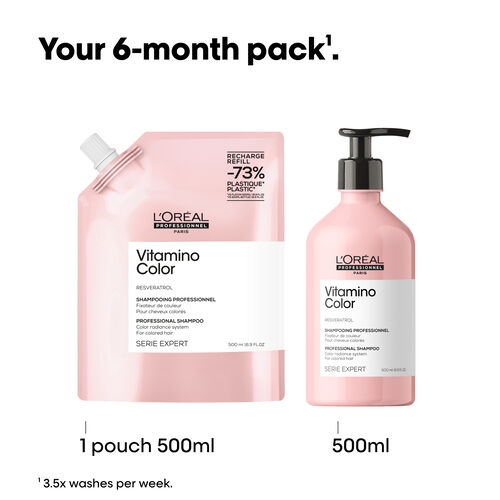 Vitamino Colour Shampoo Refill Pouch - NEW 500ML | L'Oréal Partner Shop