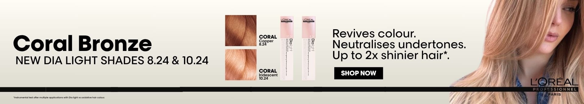 Dia Light Coral Bronze Homepage Banner | L'Oréal Partner Shop